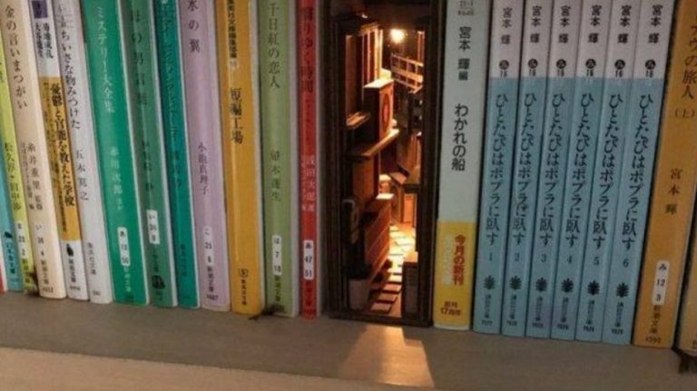 I fermalibri di questo artista giapponese aprono dei mondi fantastici tra un libro e l’altro