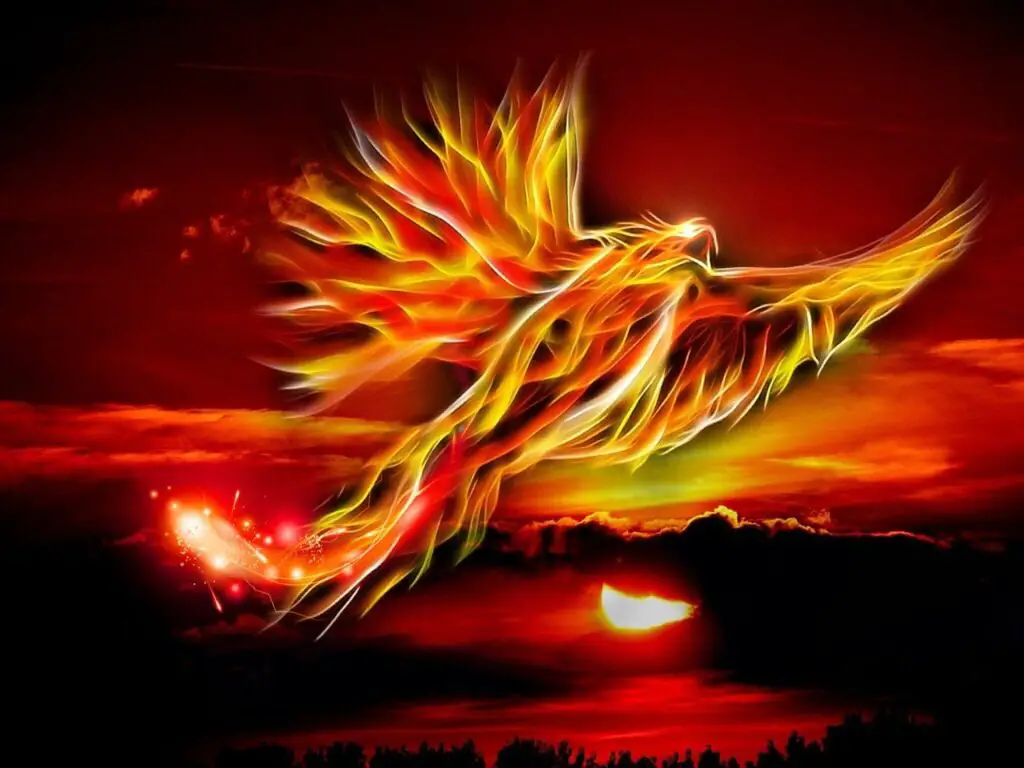 phoenix, bird, fire