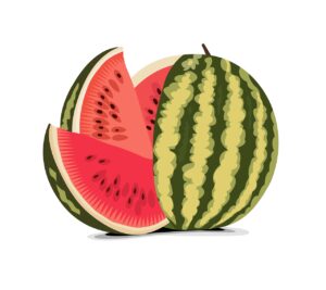 watermelon, fruit, red