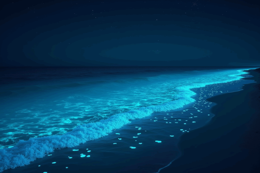 Perché le lucciole del mare illuminano le onde di notte: curiosità e spiegazione scientifica della bioluminescenza oceanica che trasforma le spiagge