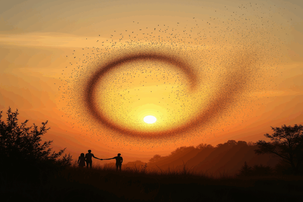 Perché i moscerini volano in cerchio al tramonto: il sorprendente comportamento degli sciami tra amore e sopravvivenza