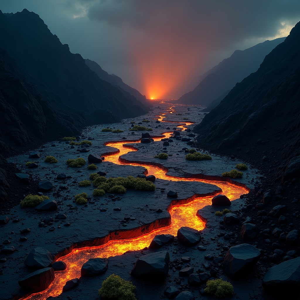 Tatuaggi luminosi della lava: la magia delle rocce vulcaniche che raccontano la storia della Terra