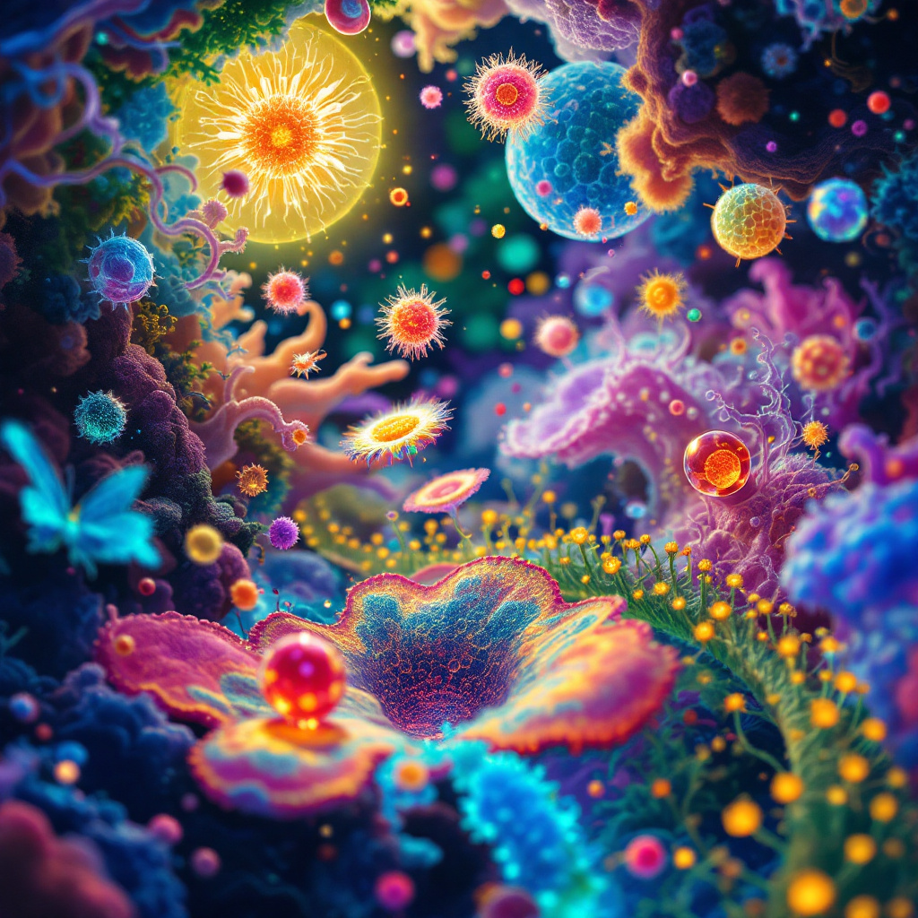 Viaggio nel Mondo Microscopico: La Danza Segreta delle Cellule Svelata dalla Magia della Luce