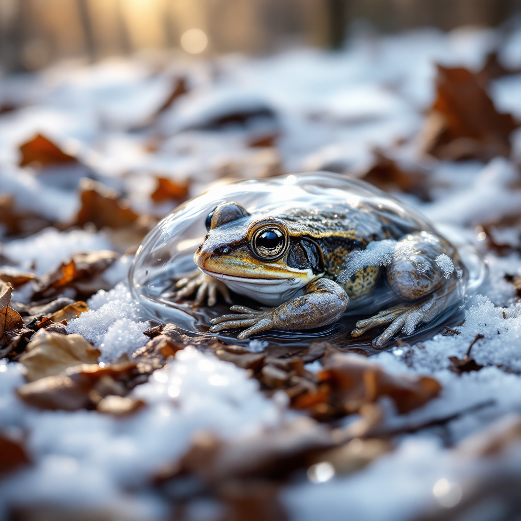 Rana dei boschi: l’incredibile anfibio che si congela vivo per sopravvivere all’inverno