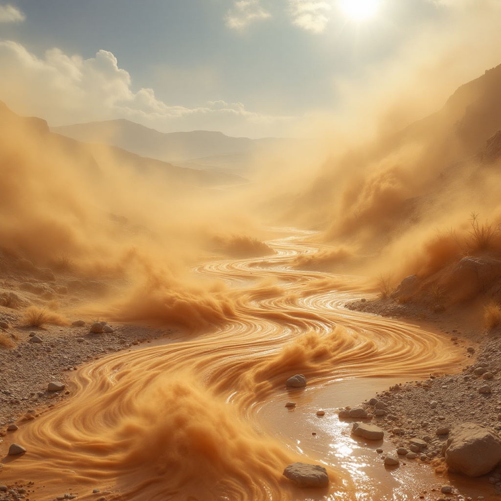 Il mistero del fiume senza acqua che corre con il vento nei letti prosciugati
