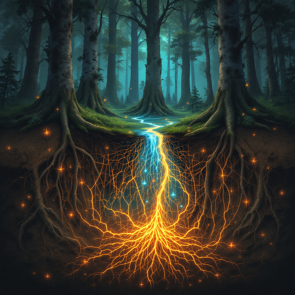 Wood Wide Web la rete sotterranea dei funghi che connette e nutre gli alberi della foresta