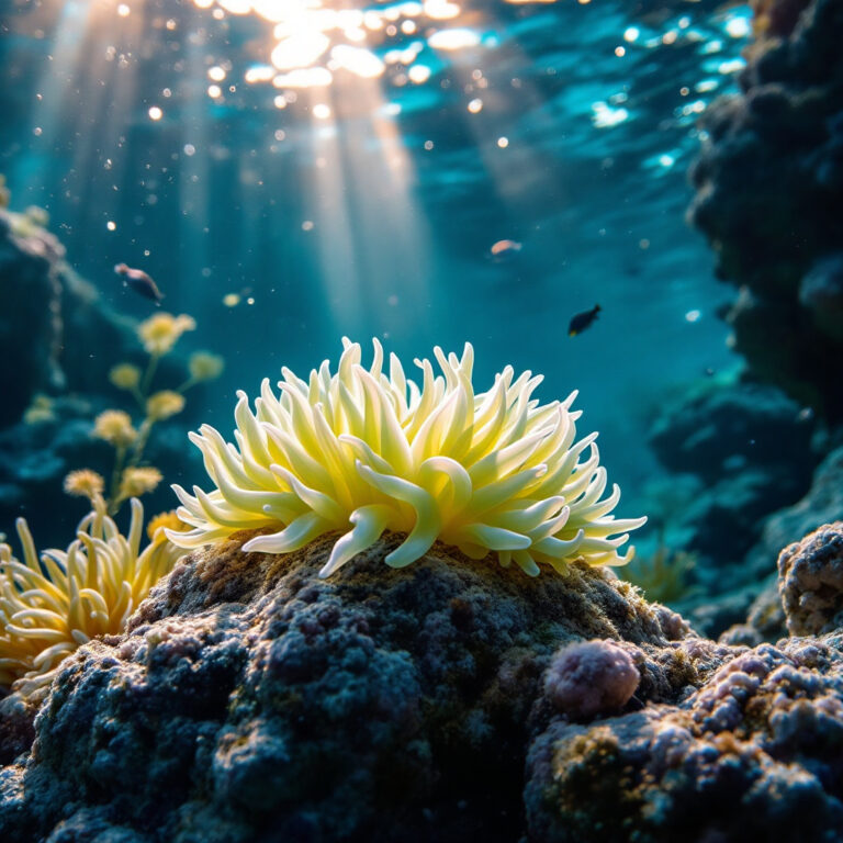 L’Anemone Verde: l’animale ibrido che cattura il Sole e vive di energia solare come una pianta