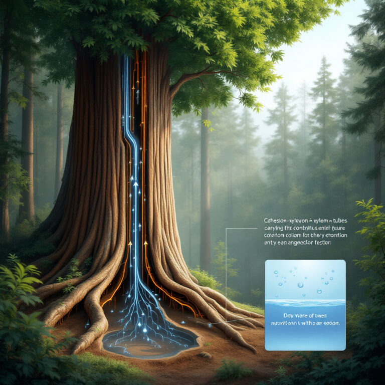 Come le sequoie sfidano la gravità: il prodigio della tensione coesiva e lo xilema degli alberi monumentali