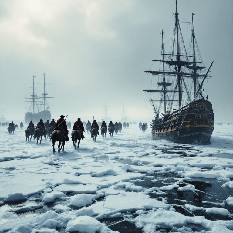 Quando la cavalleria conquistò una flotta: l’incredibile carica sul mare ghiacciato di Den Helder nel 1795