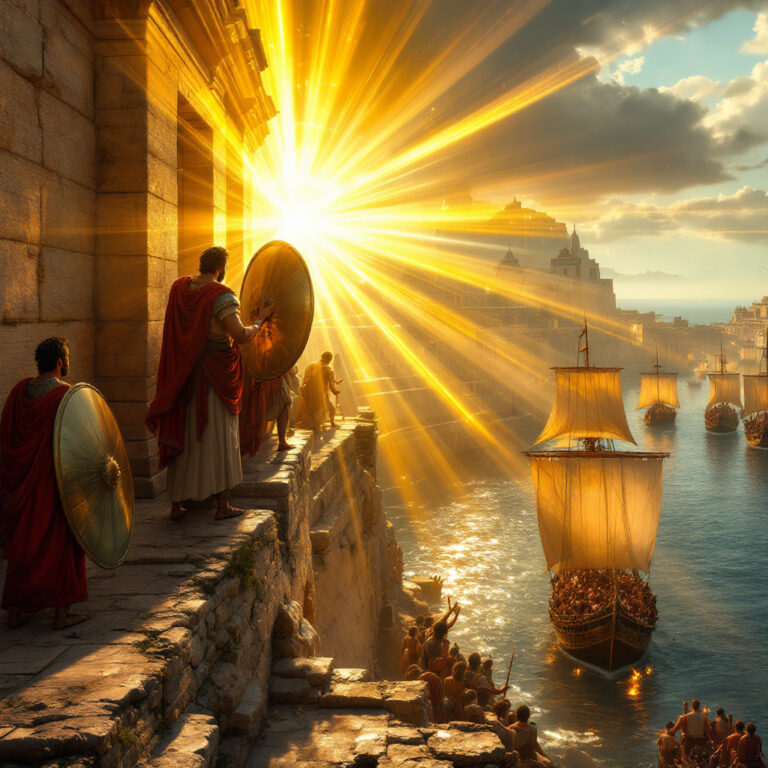 Archimede e gli specchi ustori: come la luce del sole fermò la flotta romana a Siracusa