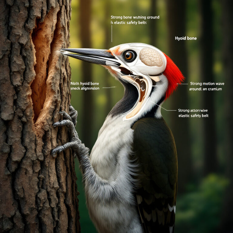 Il segreto del picchio: come l’osso ioide protegge il cervello dagli urti come un airbag biologico