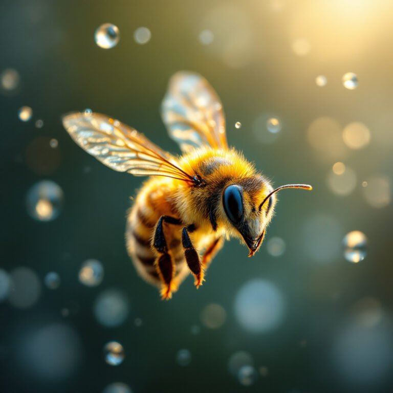 Il segreto nanotecnologico delle api: come i micro-peli creano uno scudo d’aria per volare nell’umidità