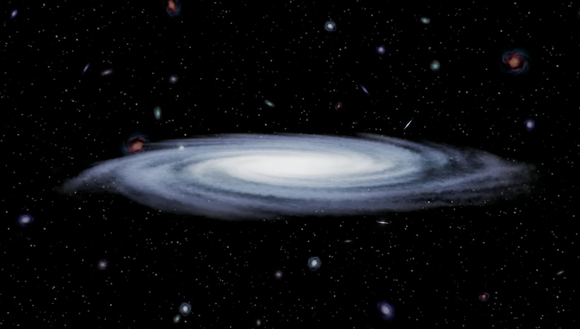 Galassia a spirale fotografata nello spazio