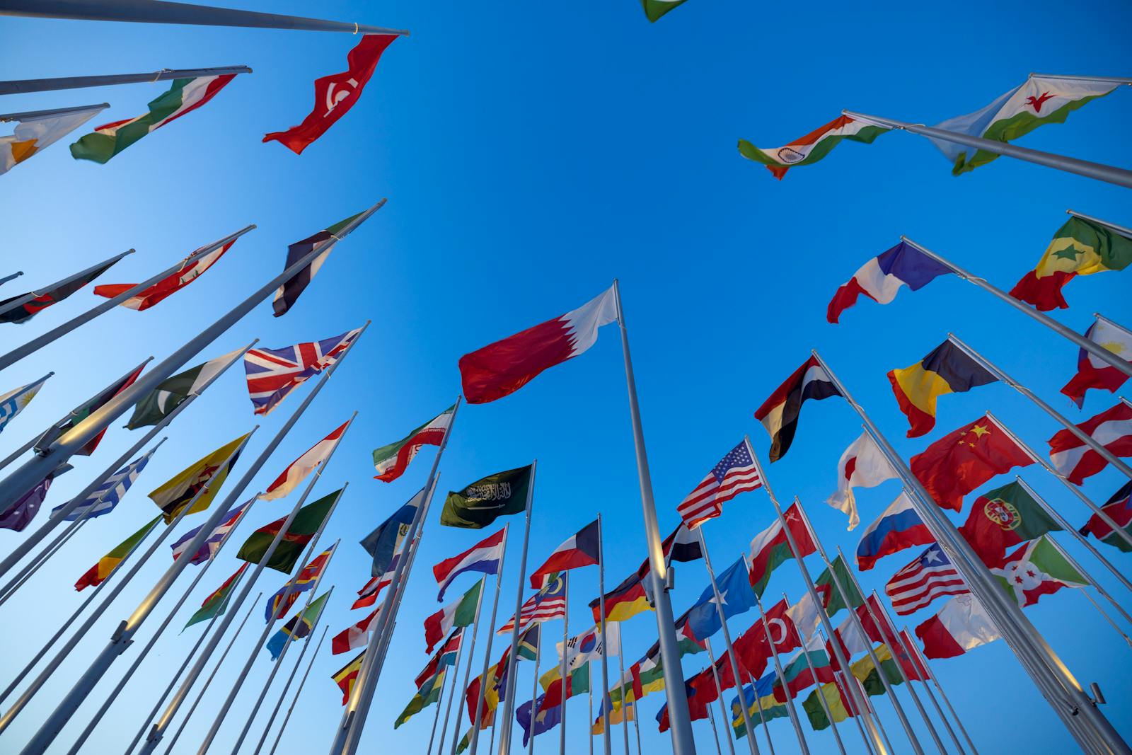 Bandiere del mondo al vento