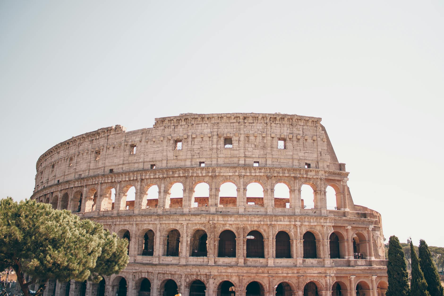 Veduta di Roma con i monumenti simbolo della capitale