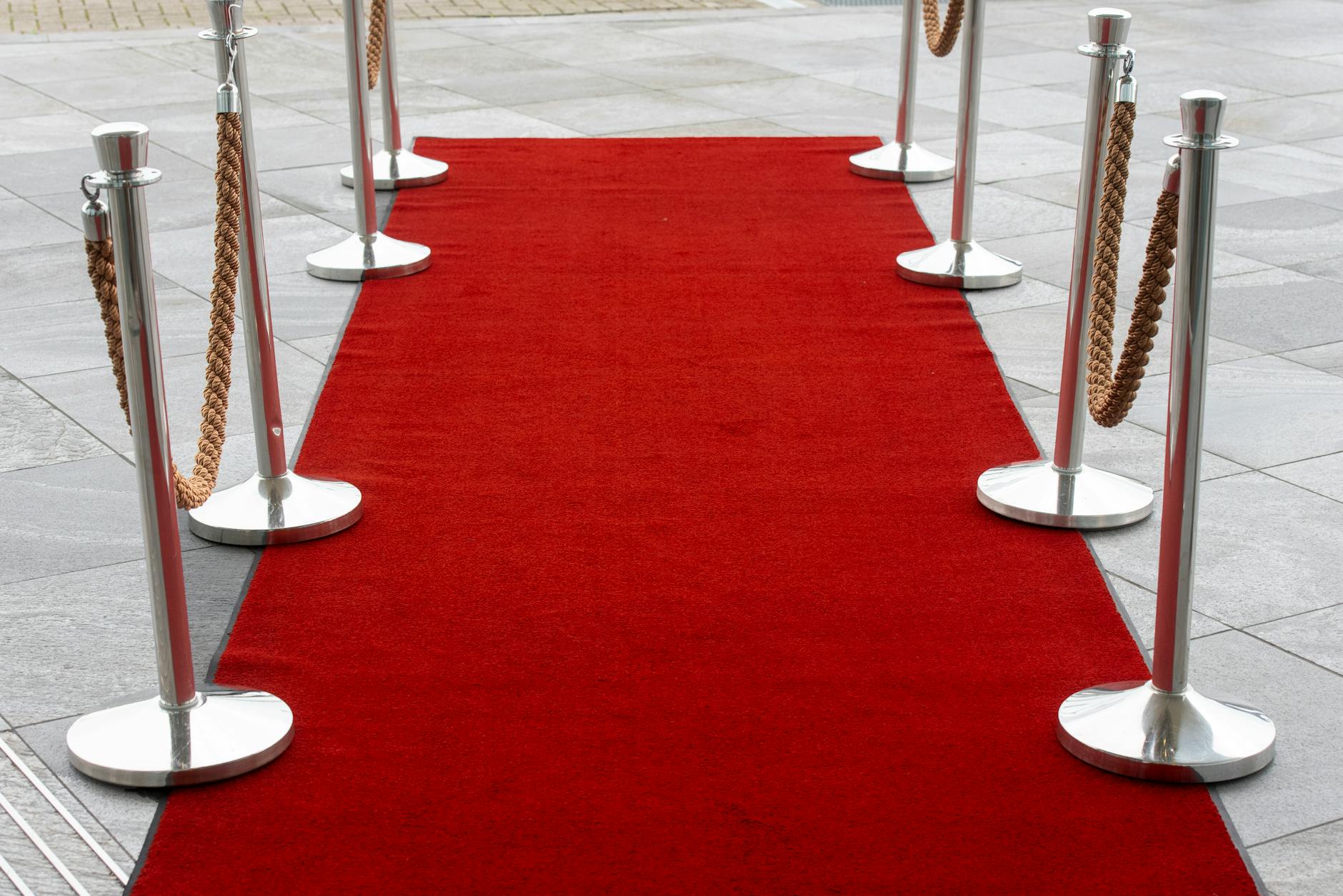 Scalinata rossa proiezione di gala