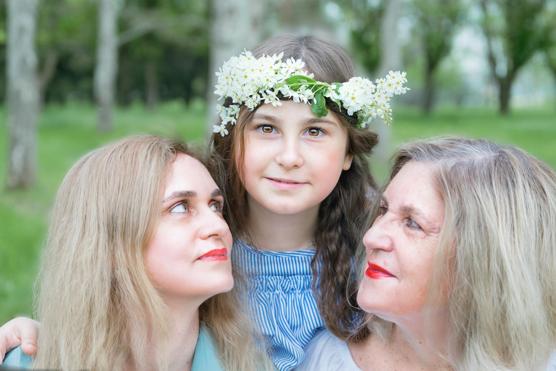 Generazioni diverse di una famiglia insieme
