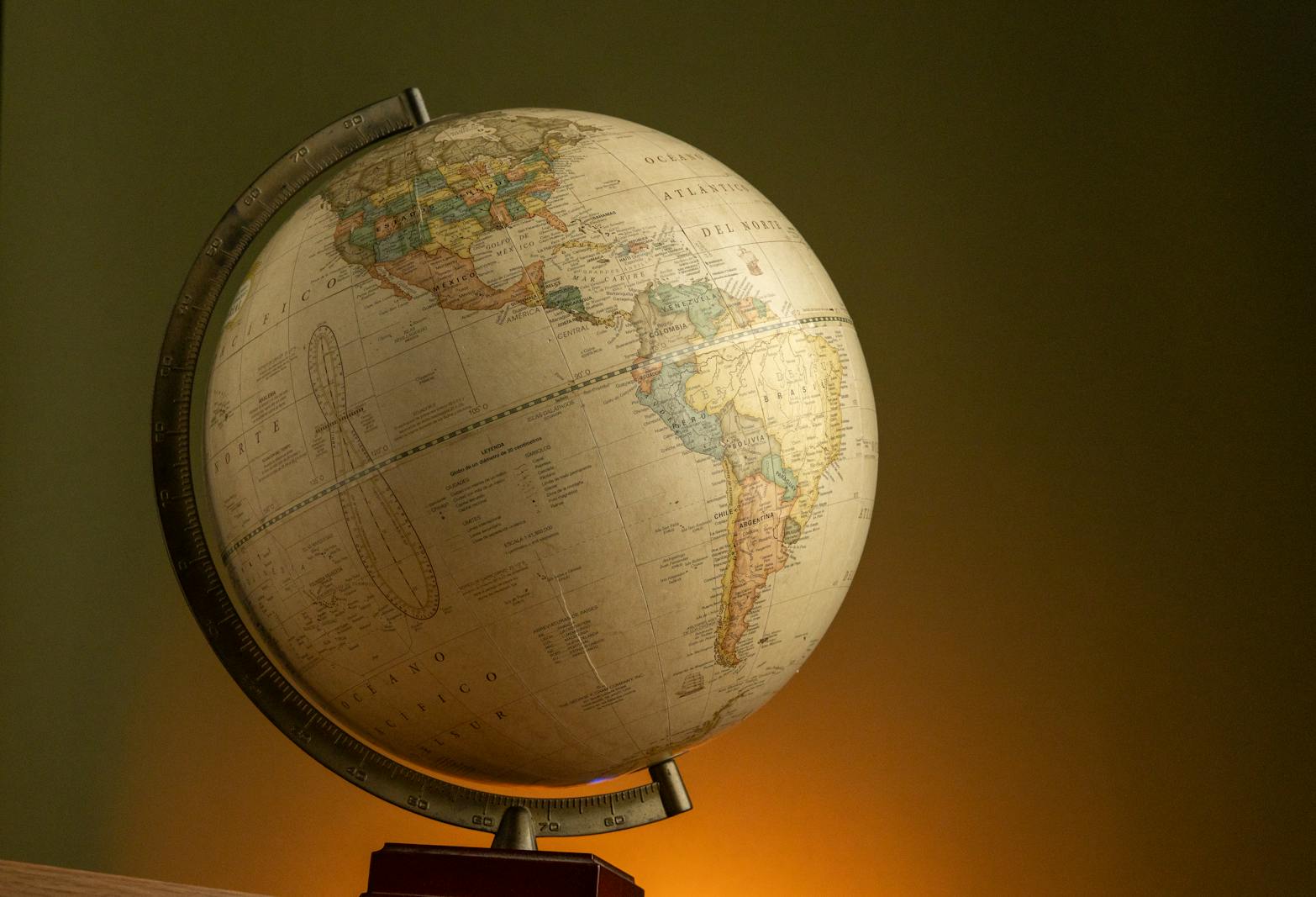 Mappamondo che rappresenta il mondo intero