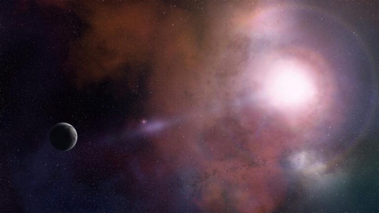 Spazio profondo con stelle e galassie, immagine concettuale di esopianeti