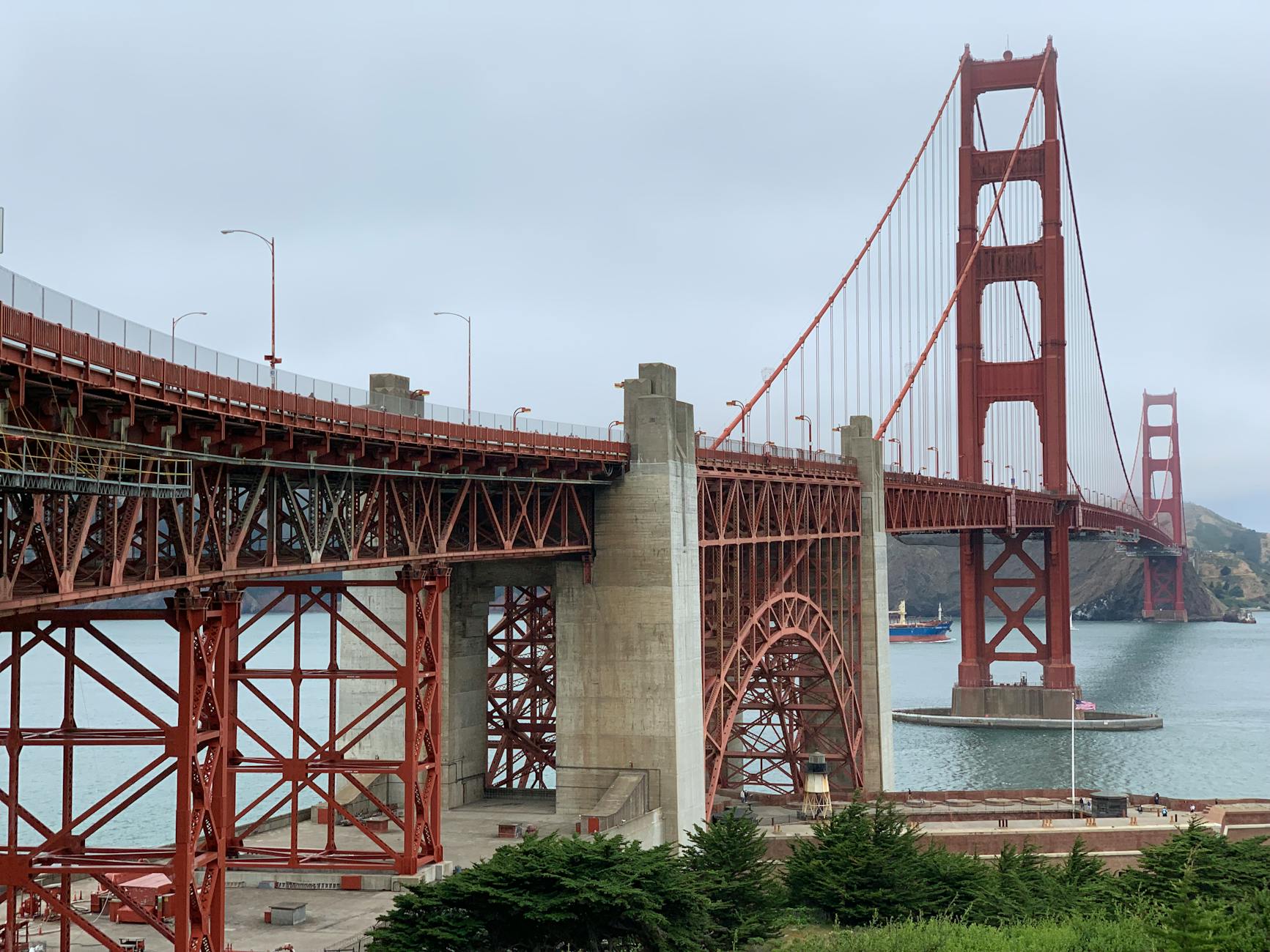 Veduta panoramica del Golden Gate Bridge