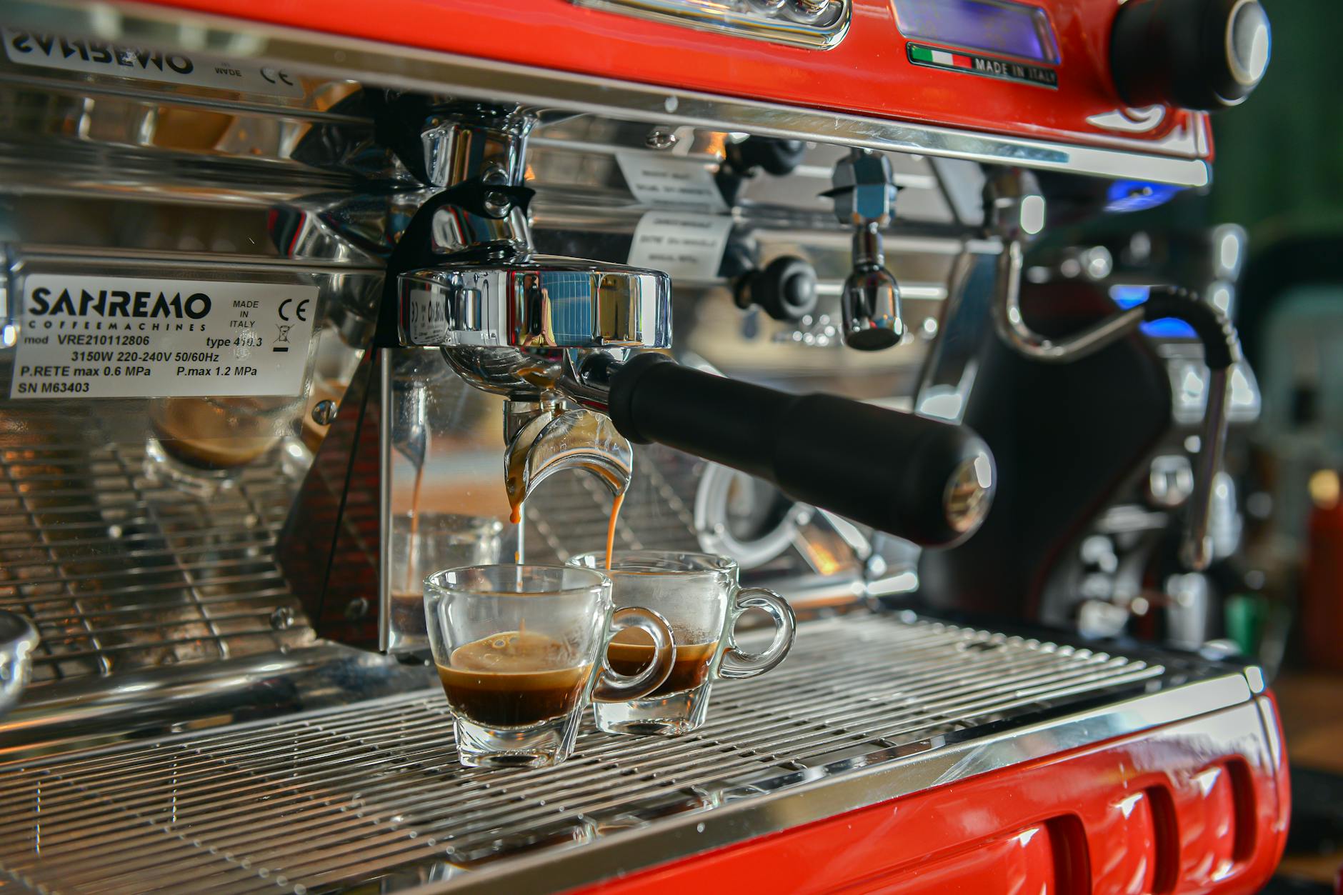 Macchina del caffè espresso storica in stile italiano