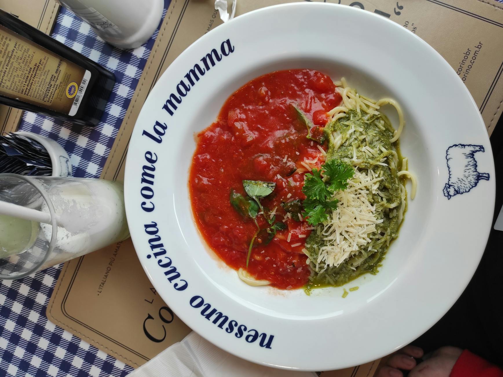 Pesto genovese su pasta