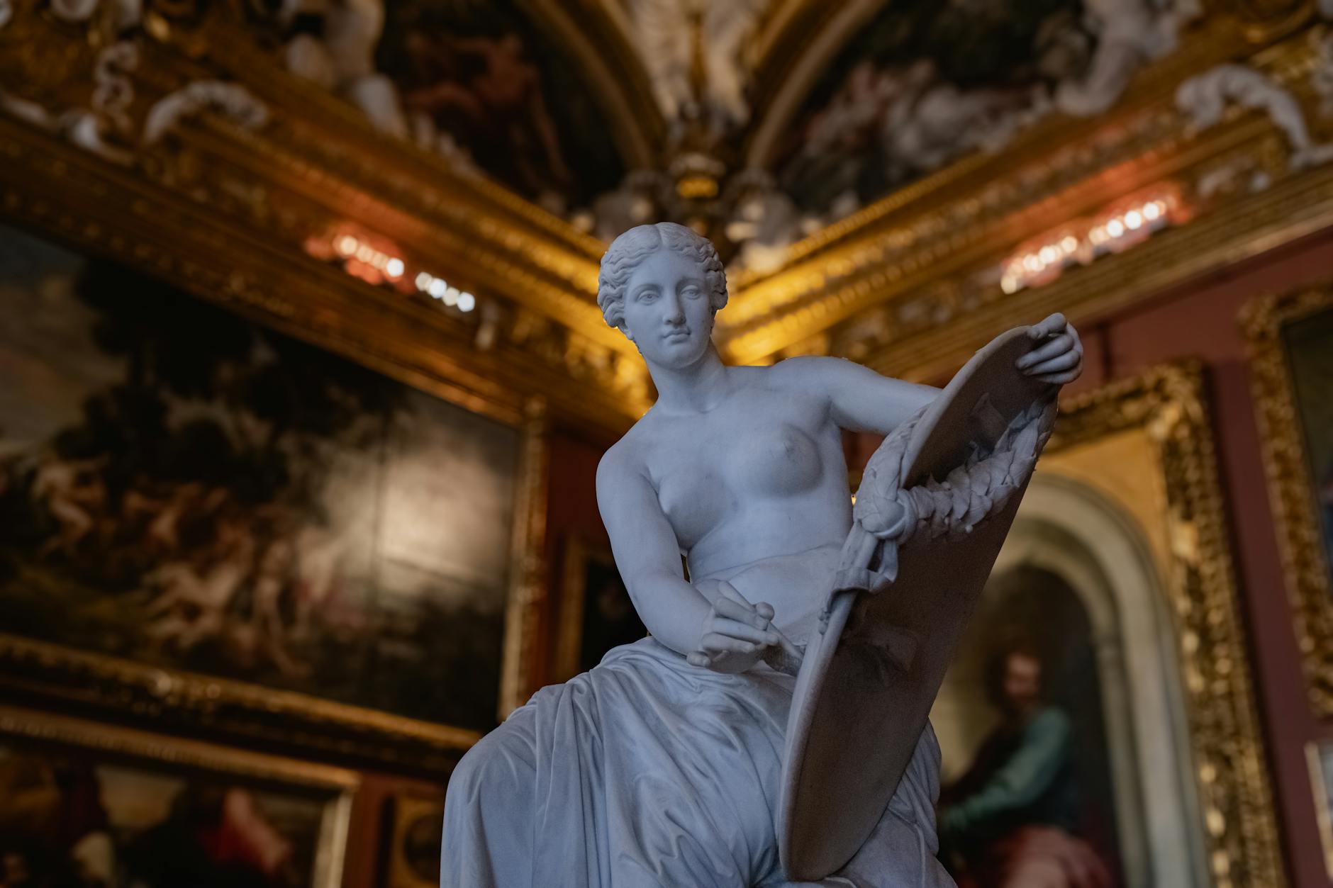 Dipinto barocco esposto in un museo d'arte
