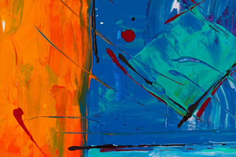 Pittura astratta con colori vivaci ispirata all'arte moderna