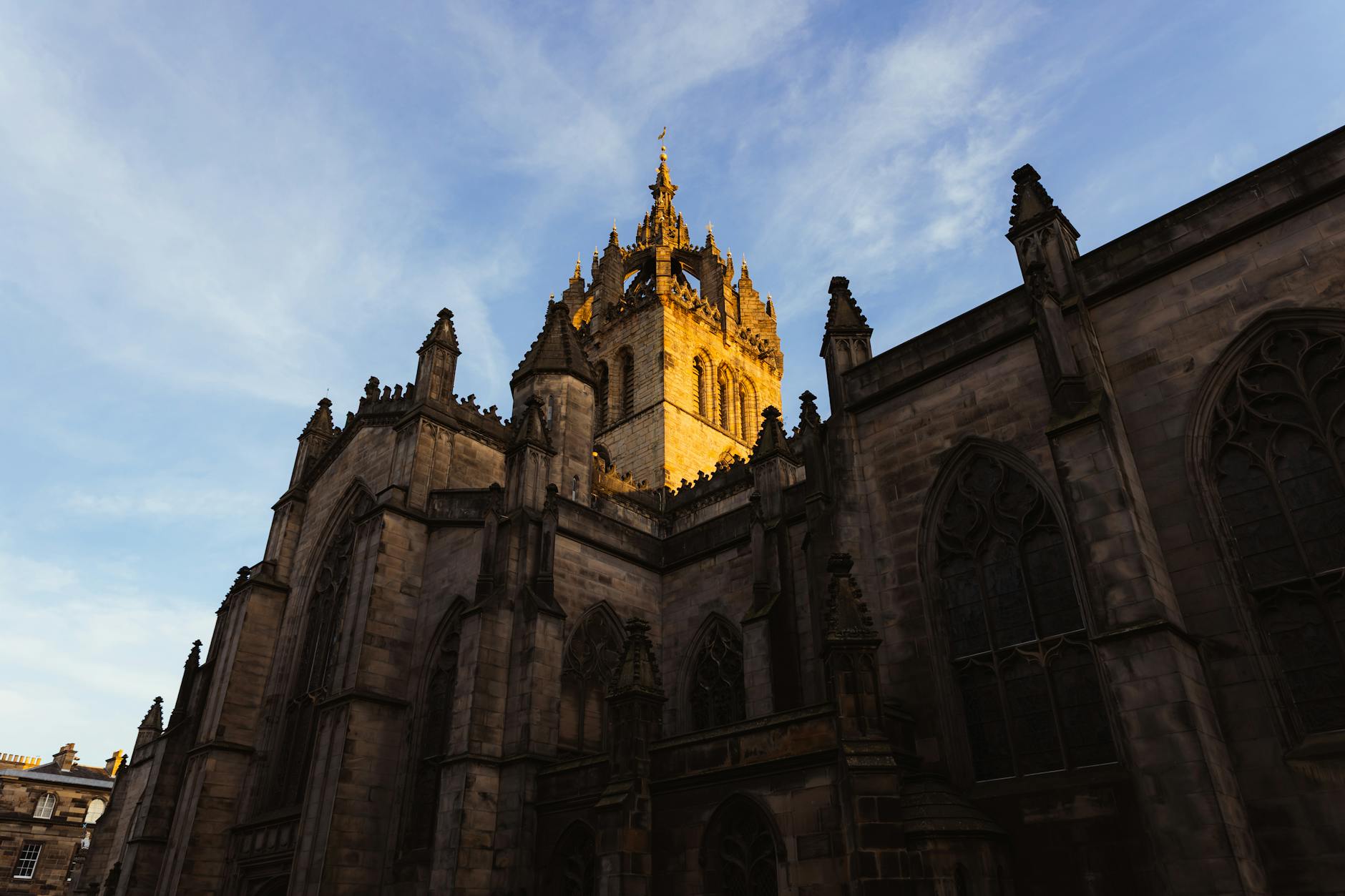 Cattedrale Sant'Egidio Edimburgo al tramonto