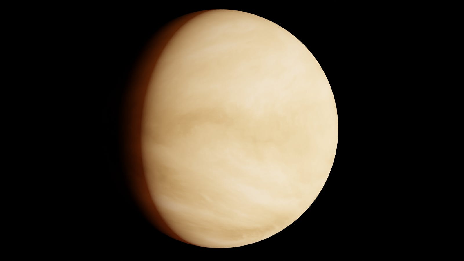 Rendering del pianeta Venere visto dallo spazio