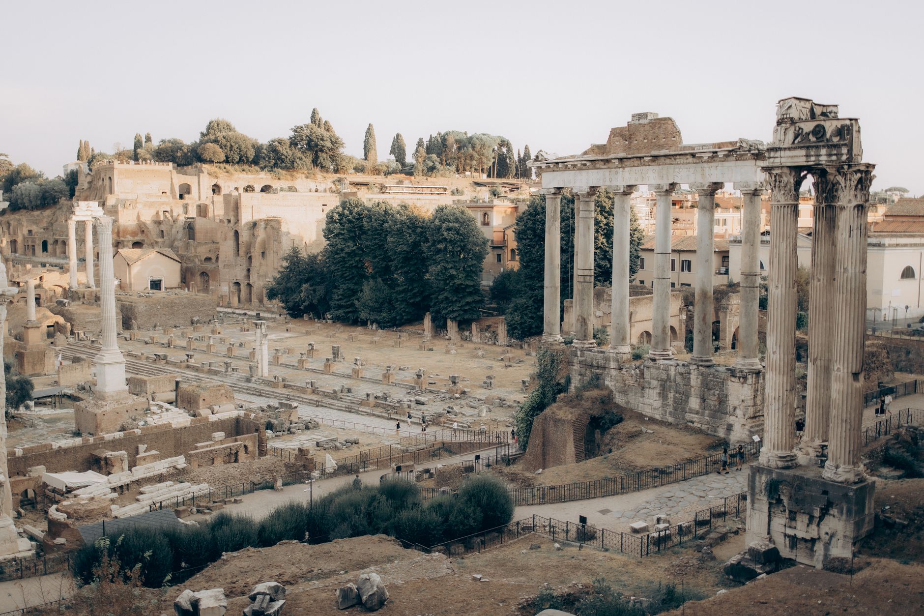 Resti archeologici di un edificio dell'antica Roma