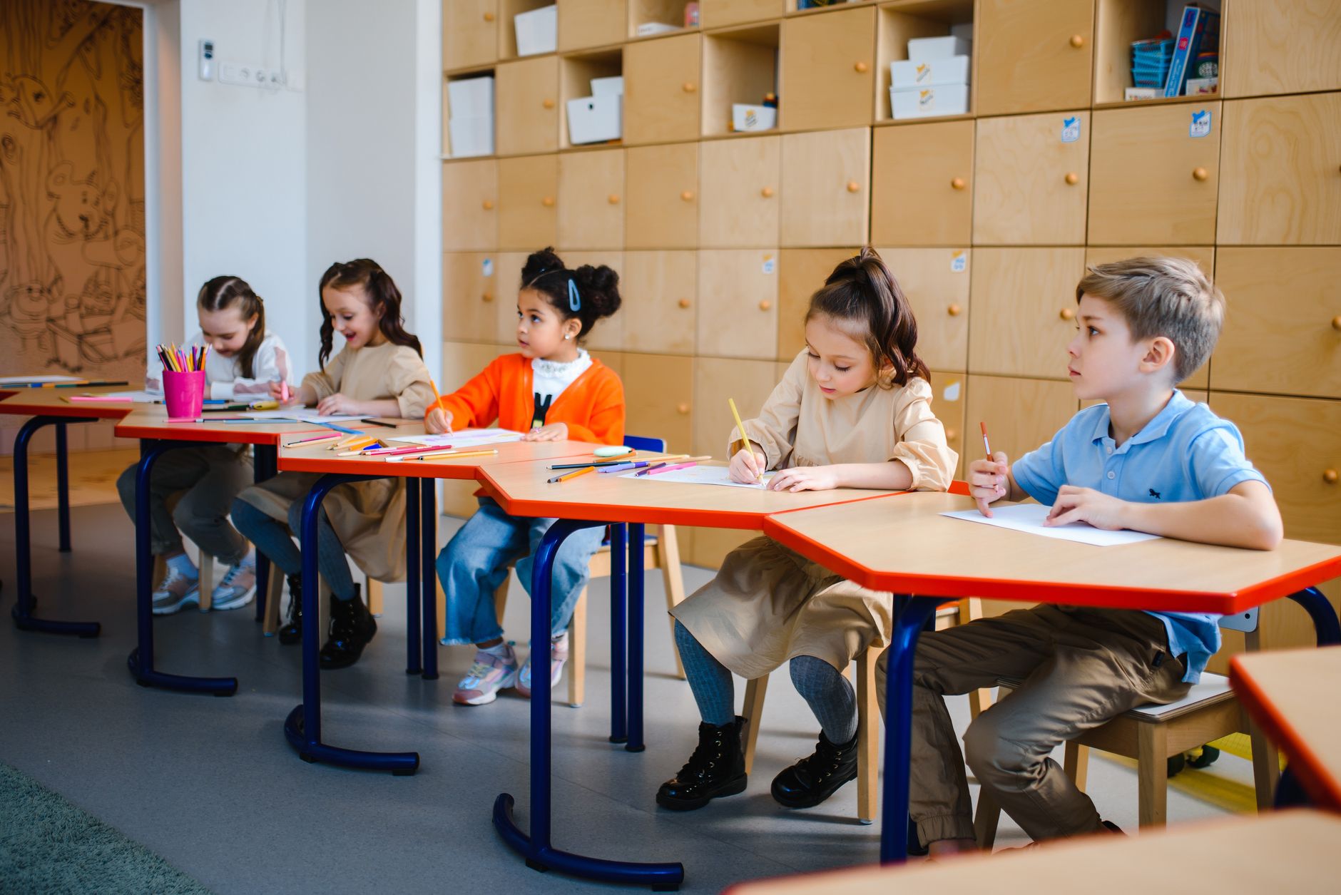 Aula di scuola con alunni