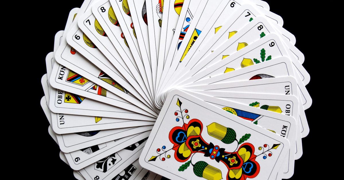 Carte da gioco in primo piano