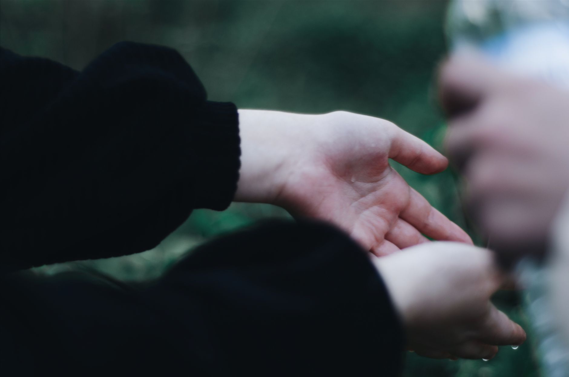 Polpastrelli di una mano in primo piano