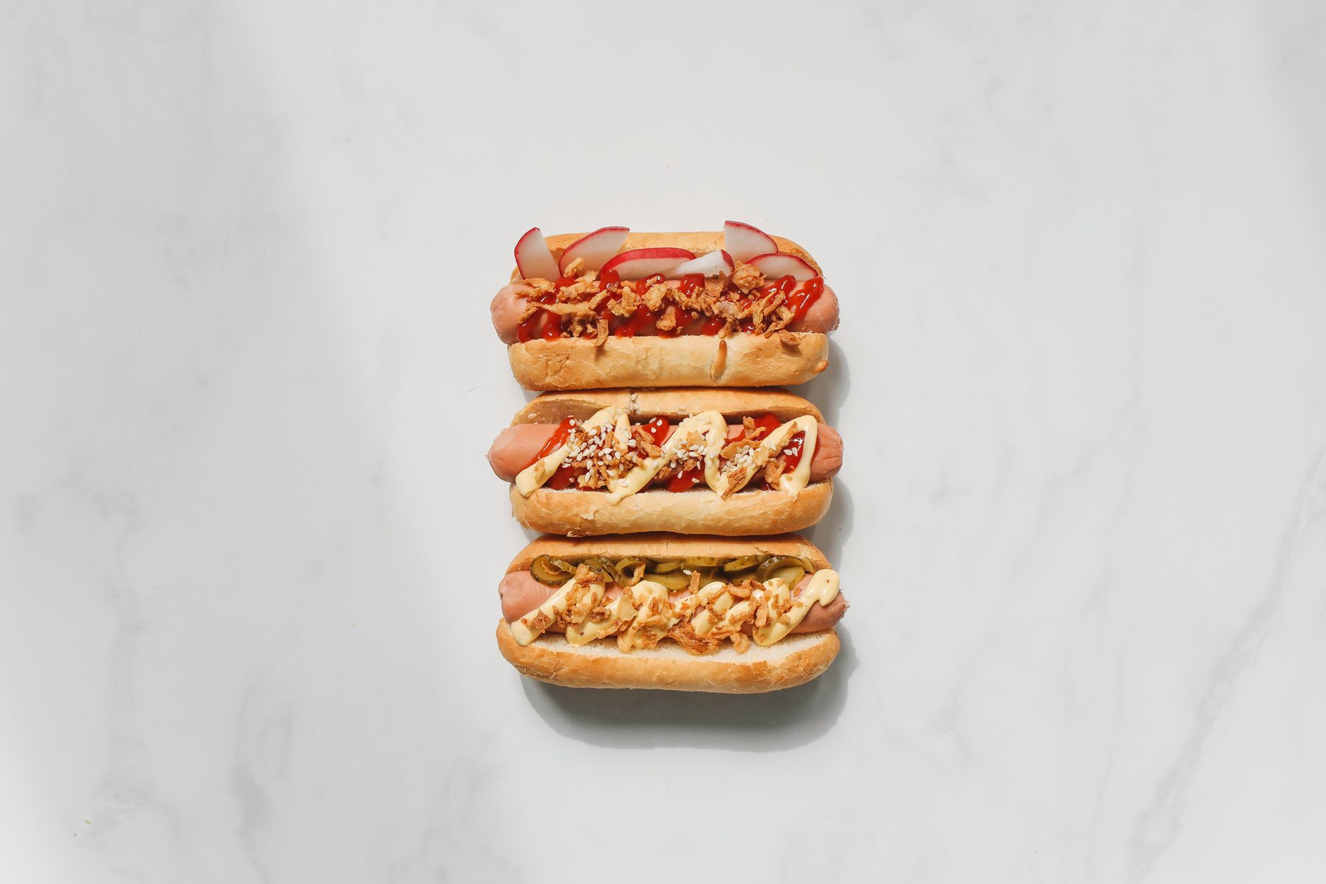 Chiosco di street food con hot dog