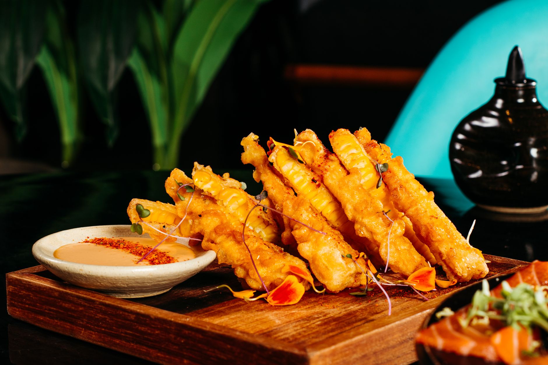 Tempura giapponese di gamberi e verdure