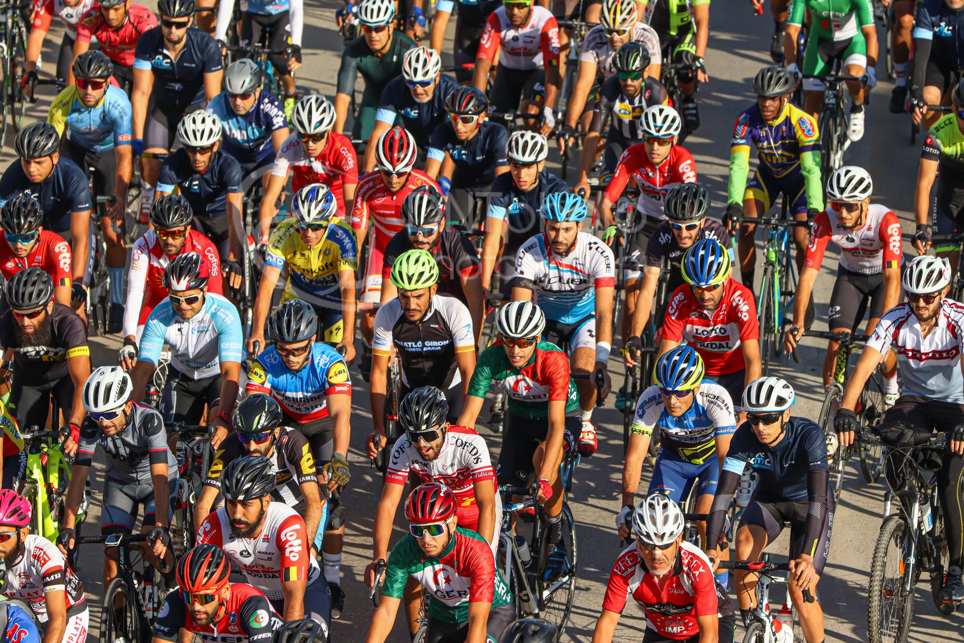 Ciclista professionista durante una tappa