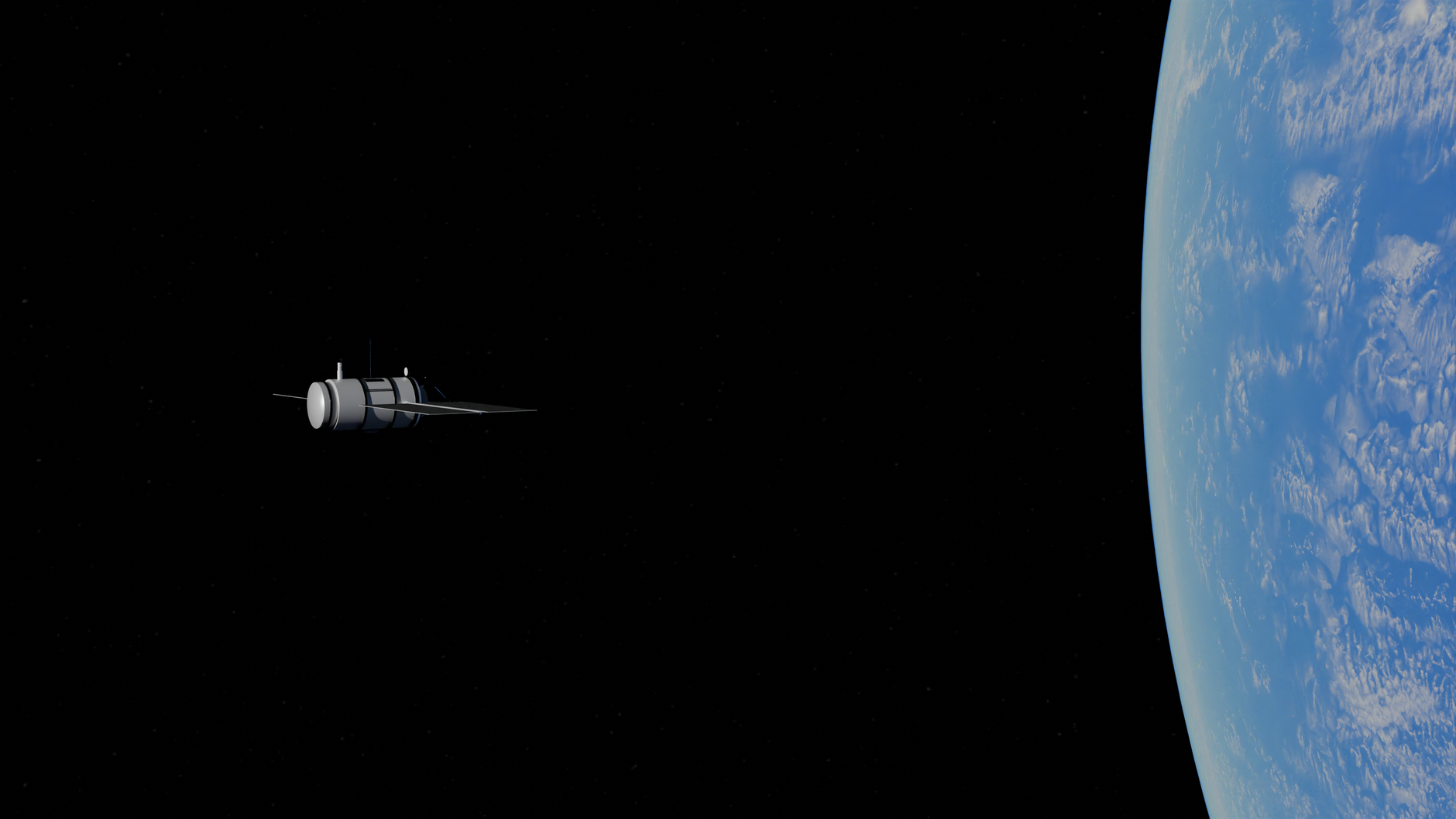 Stazione spaziale in orbita terrestre