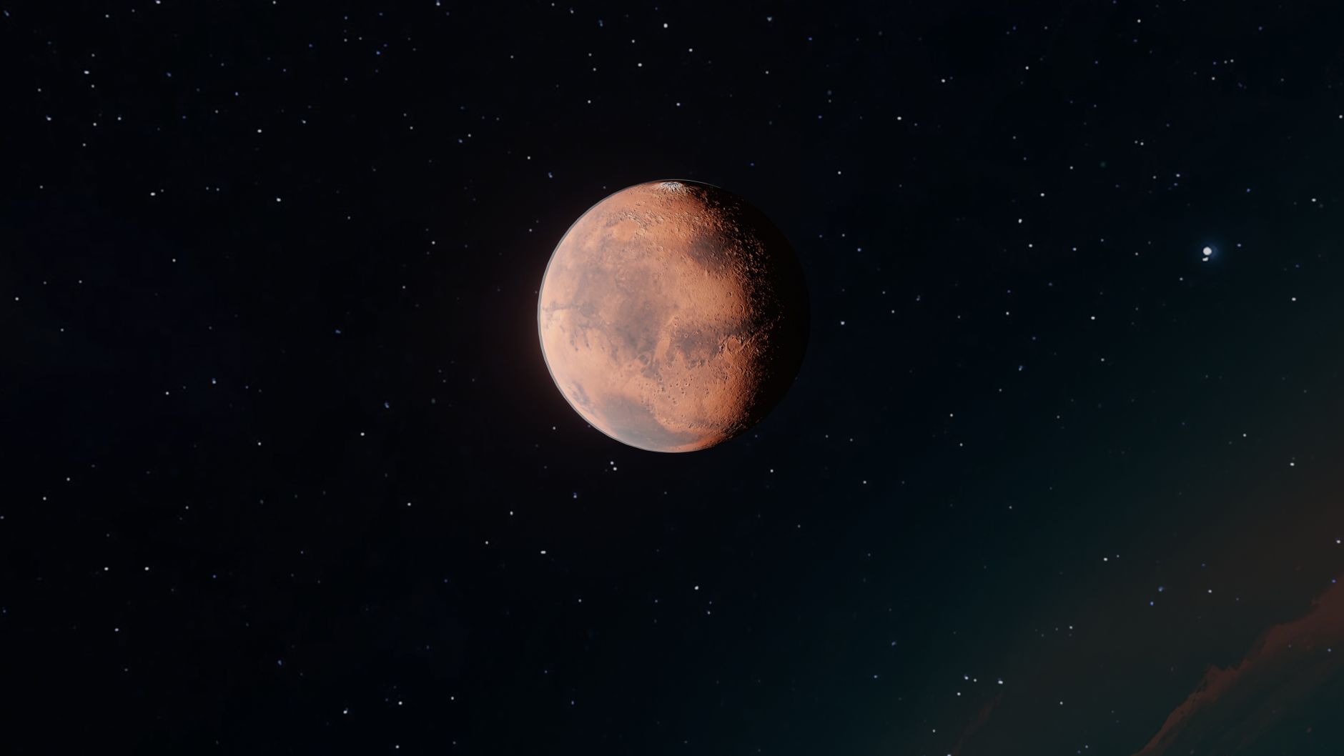Superficie rocciosa e desertica del pianeta Marte