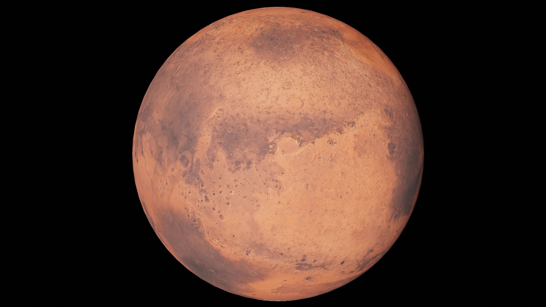 Cielo stellato e pianeta rosso nello spazio profondo