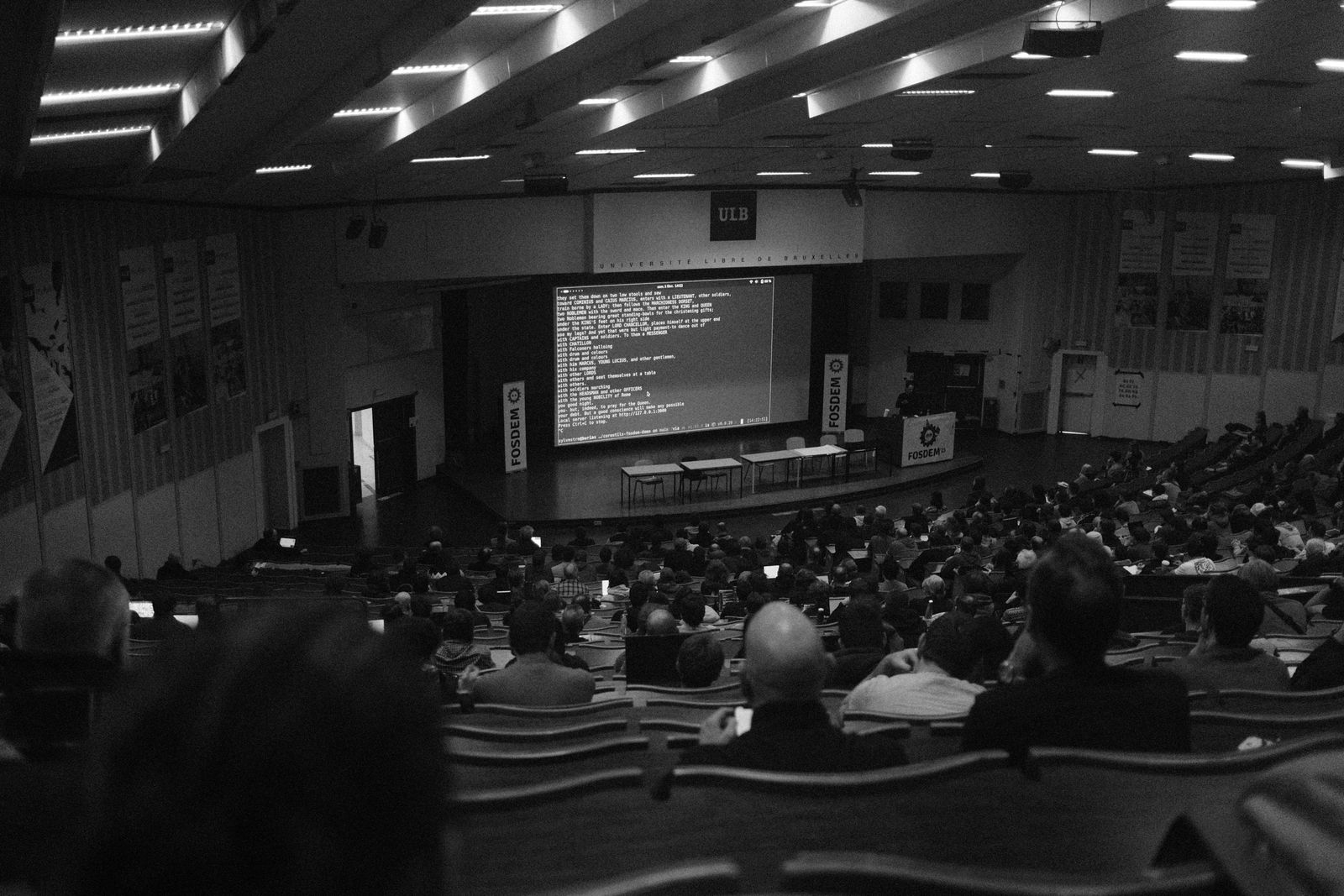 Il pubblico durante una conferenza