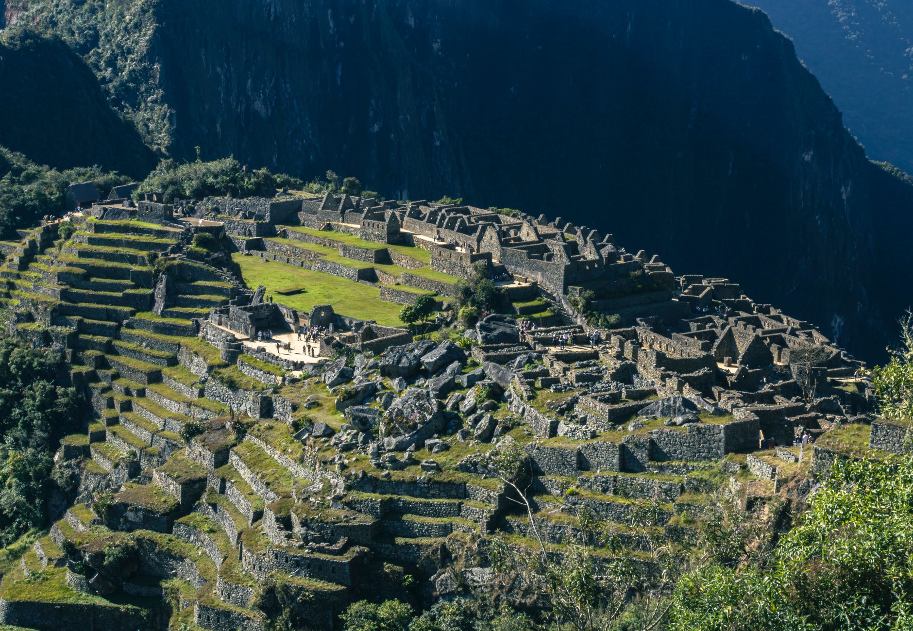 Paesaggio delle Ande peruviane attorno a Machu Picchu
