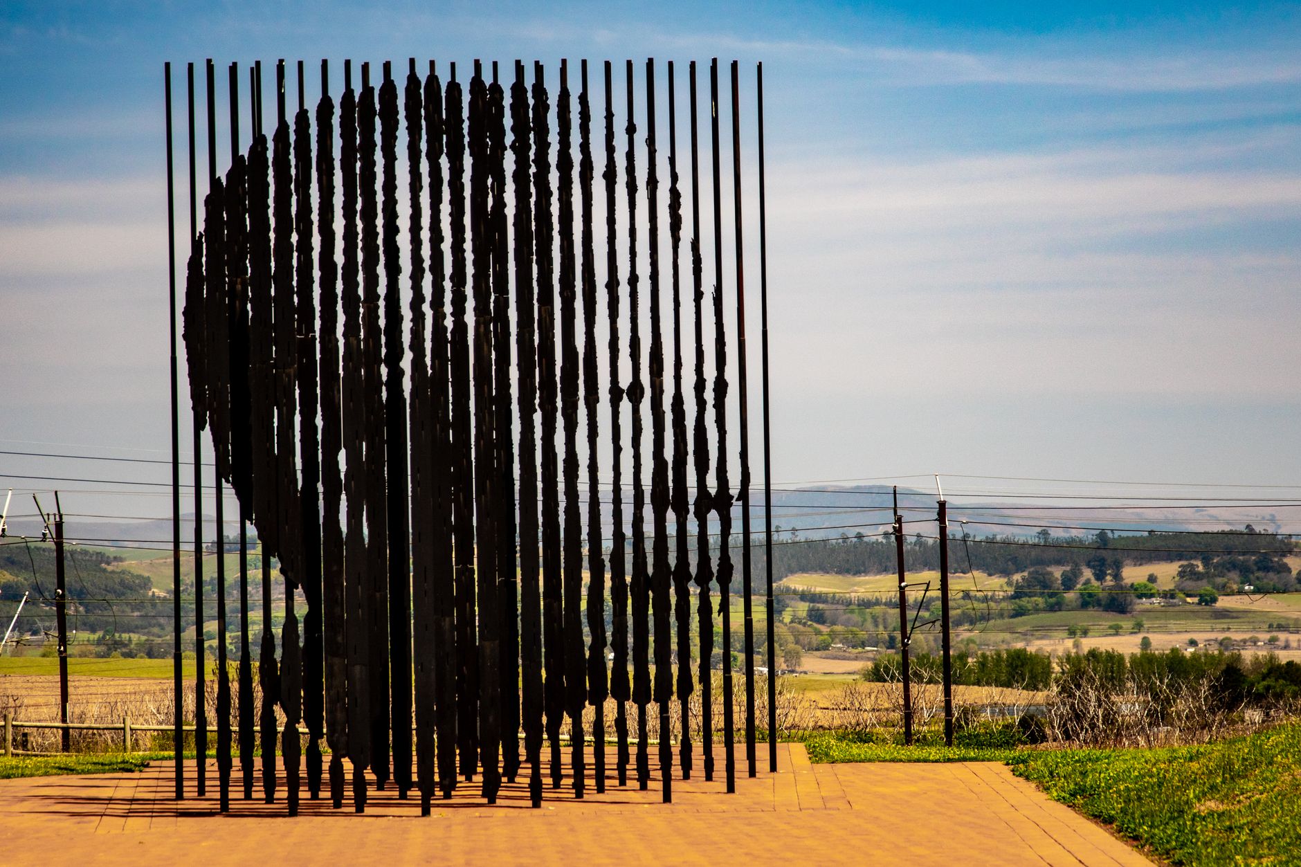 Bandiera del Sudafrica al vento