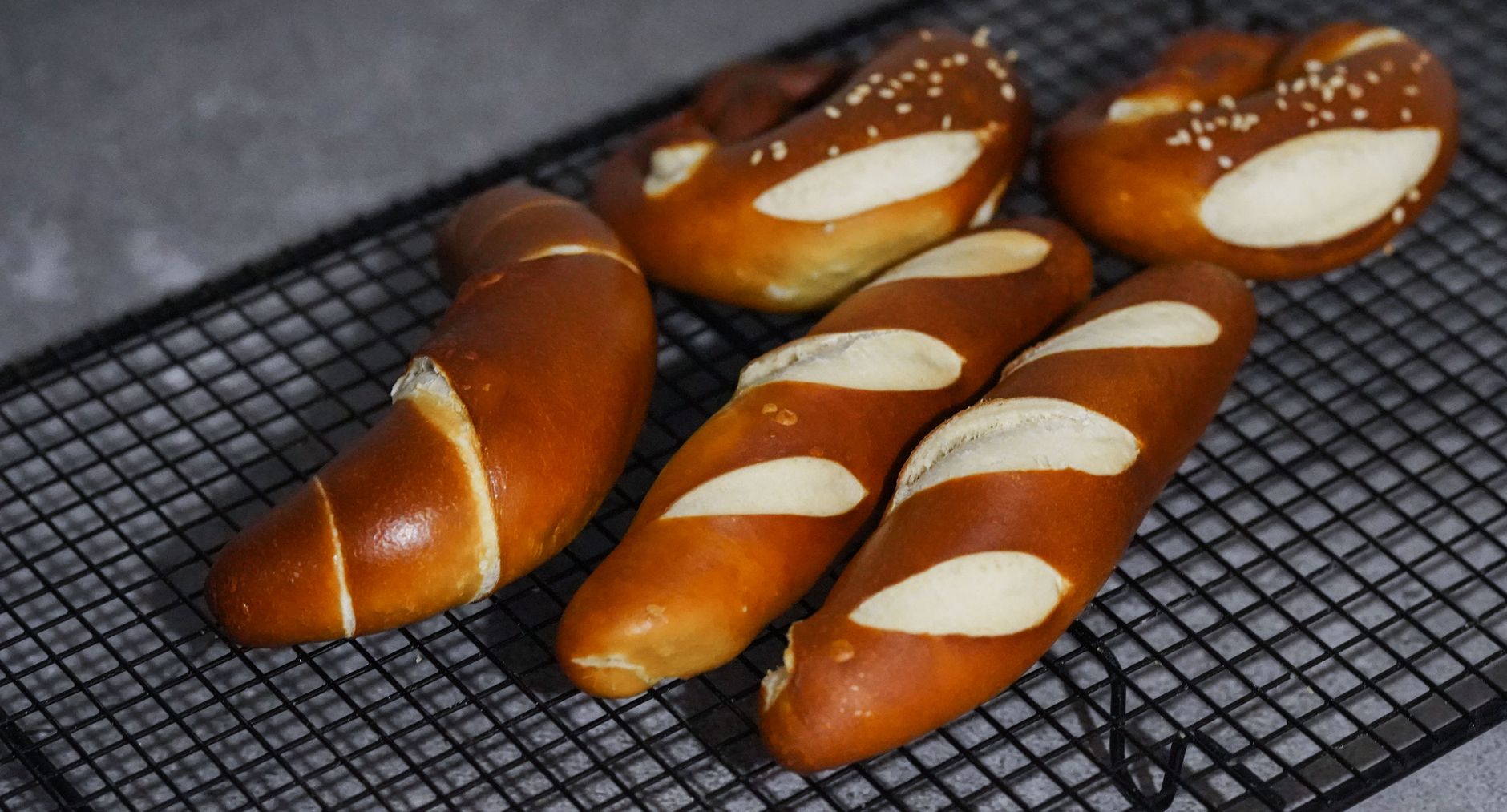 Pretzel appena cotti