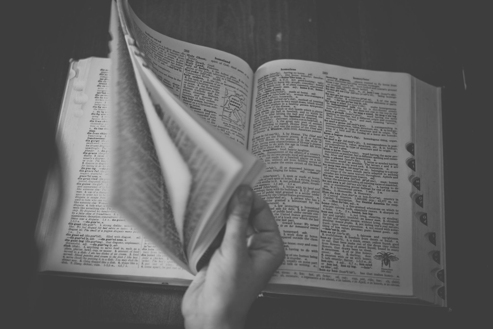 Vecchio dizionario aperto, simbolo delle parole intraducibili (1)
