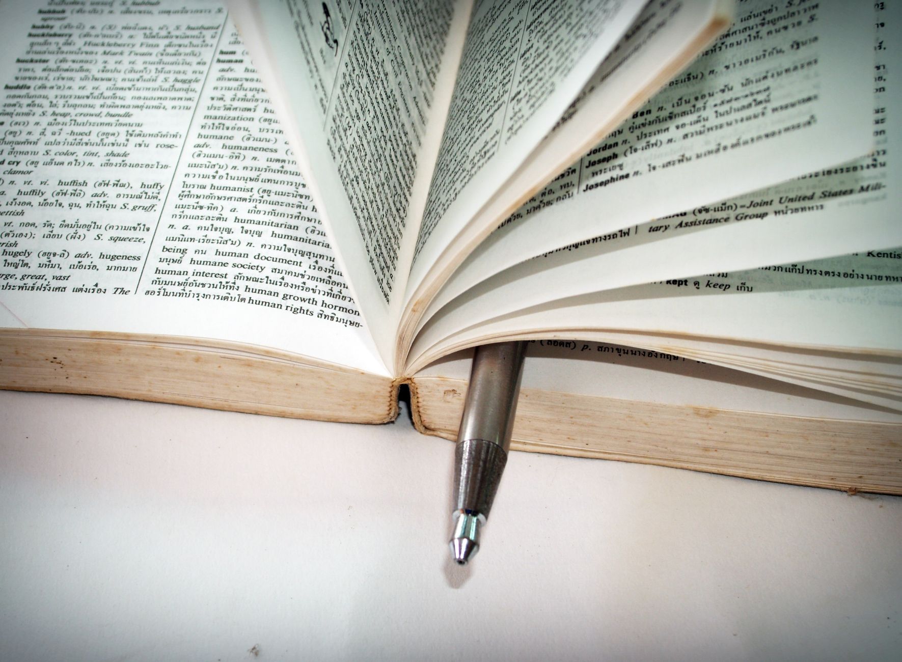 Vecchio dizionario aperto, simbolo delle parole intraducibili