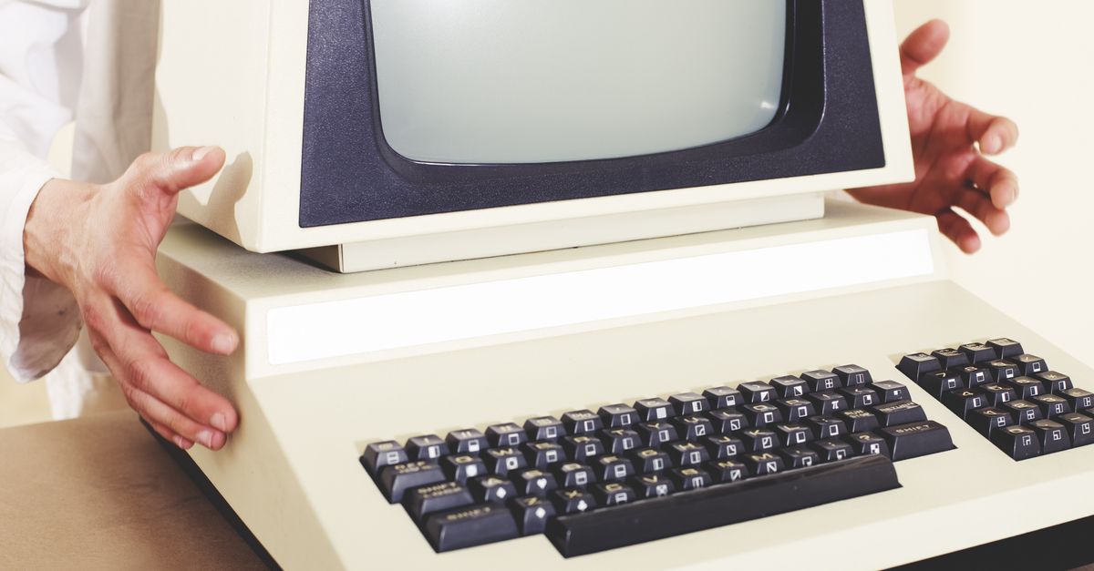 Tastiera di un computer vintage degli anni Ottanta