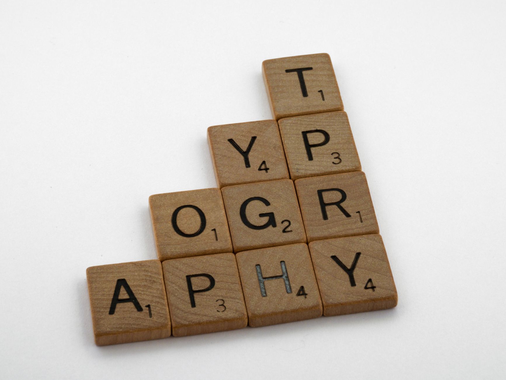 Composizione di lettere e simboli tipografici