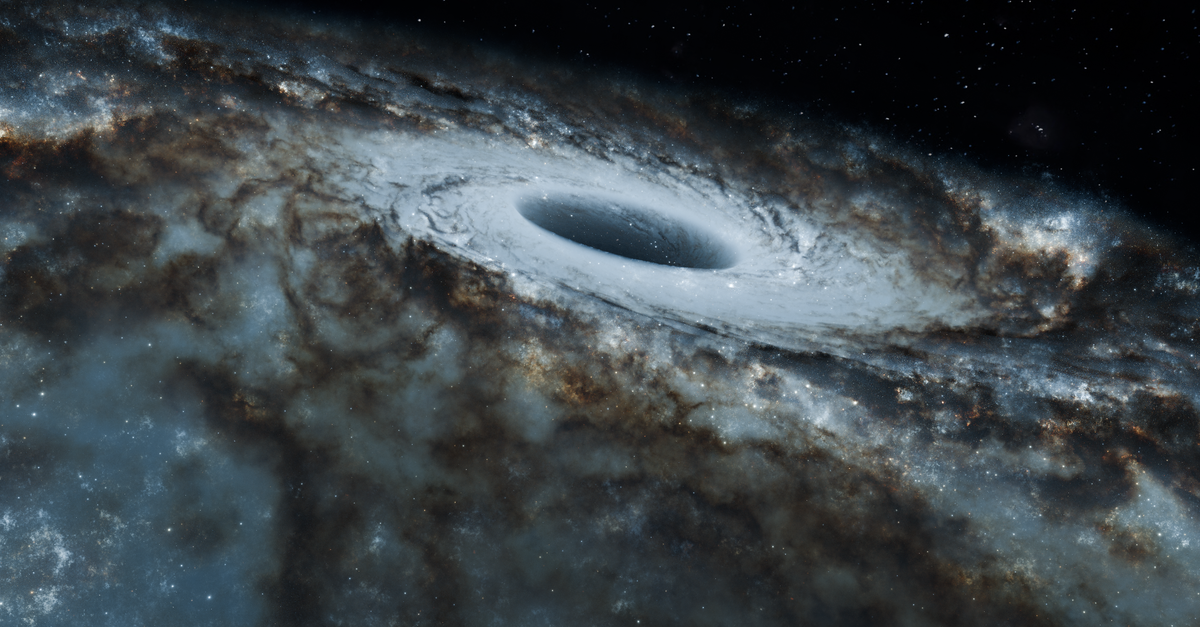 Galassia luminosa con miliardi di stelle