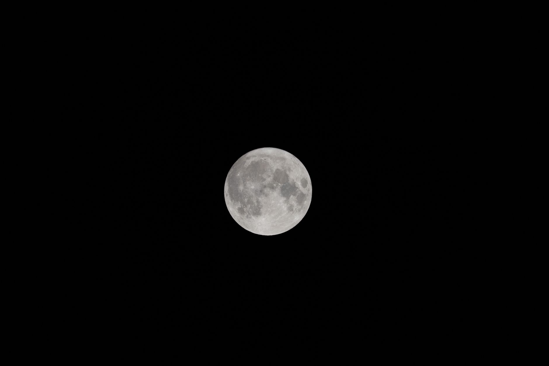 La Luna che sorge sopra l'orizzonte al crepuscolo